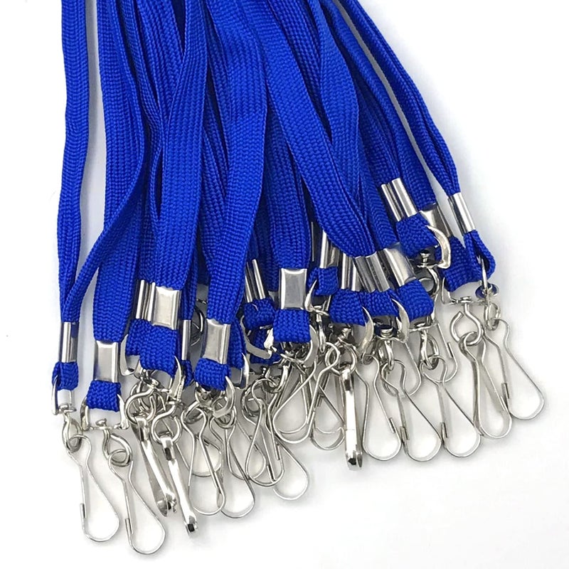 Beebel Lanyard 50PCS Lanyards with Swivel Hook clips for ID Name Badge Holder (Blue) - Image 5